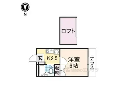 大和高田第23マンション(1K/2階)の間取り写真