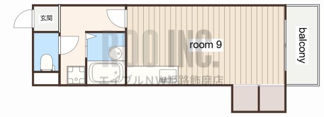 レジデンス西庄(ワンルーム/2階)の間取り写真