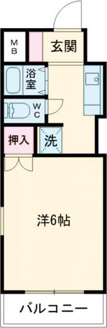 サントロペ(ワンルーム/5階)の間取り写真
