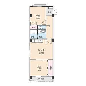 グランヴェル西山(2LDK/2階)の間取り写真