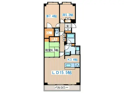 パークハウス北4条知事公館前(3LDK/6階)の間取り写真