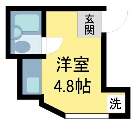 EX21瓦林(ワンルーム/2階)の間取り写真