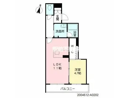 SHA MAISON M. O下大利(1LDK/2階)の間取り写真