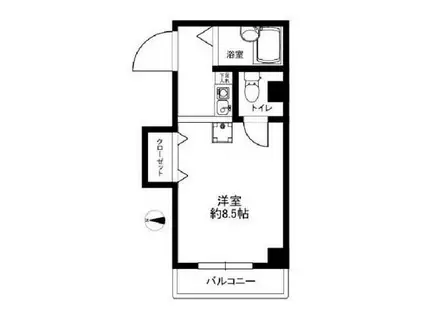 キャタディマンション上野入谷(ワンルーム/5階)の間取り写真