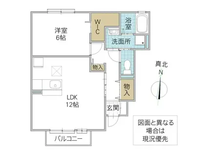 ファミールコートII(1LDK/1階)の間取り写真