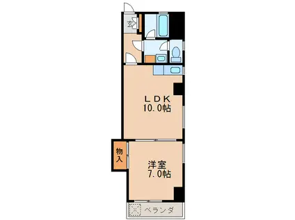 瓦町ハイツめいじ(1LDK/8階)の間取り写真