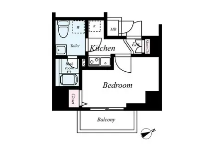 プレセダンヒルズ北千住II(1K/3階)の間取り写真