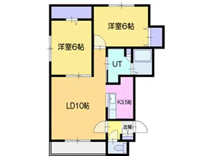 ピノブラン(2LDK/2階)の間取り写真