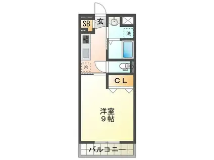 LA FENICE (1K/3階)の間取り写真