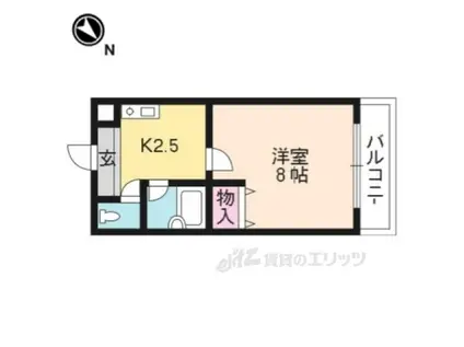 EM1022(1K/2階)の間取り写真