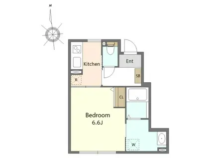 GRACE(1K/1階)の間取り写真