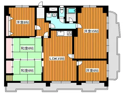三栄ドメール(5LDK/12階)の間取り写真