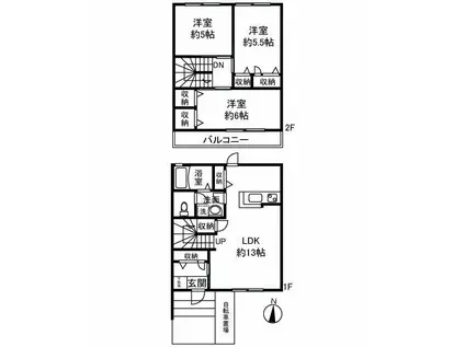ヴィクトワールA棟(3LDK/1階)の間取り写真