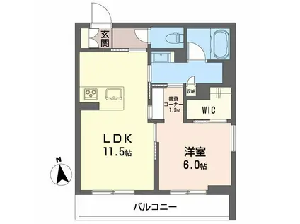 ベレオ南栄町(1LDK/3階)の間取り写真