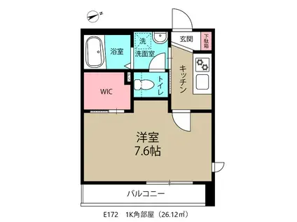 ラ・カンパネラ(1K/2階)の間取り写真