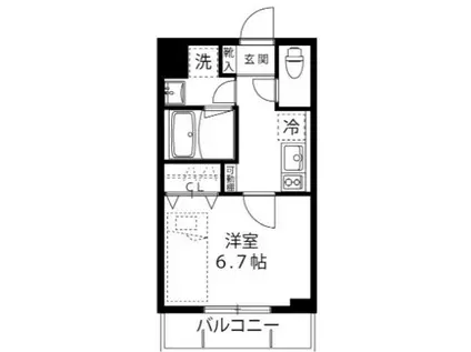 LOC´S SAGINUMA(1K/2階)の間取り写真