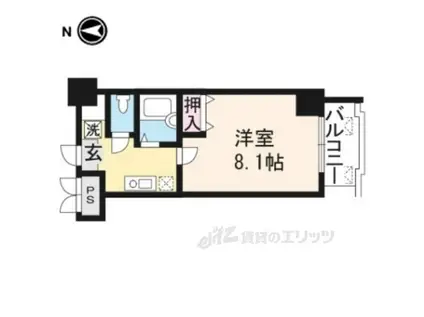 シエークル21(1K/7階)の間取り写真