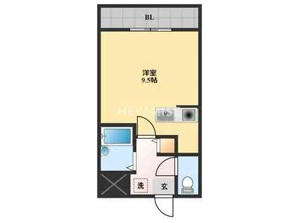 レジデント京泊(ワンルーム/3階)の間取り写真