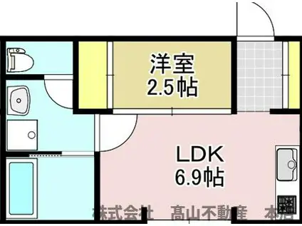 SORANONE(1DK/1階)の間取り写真