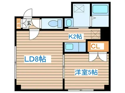 LA MAIZON(1LDK/1階)の間取り写真