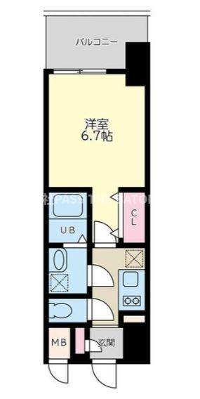 QUINTET NAMBA(1K/3階)の間取り写真