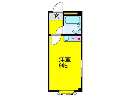 レヂデンスおおとり(ワンルーム/3階)の間取り写真