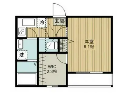 ステラ与野本町(1K/2階)の間取り写真