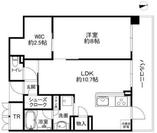 姫路ザ・レジデンス(1LDK/12階)の間取り写真