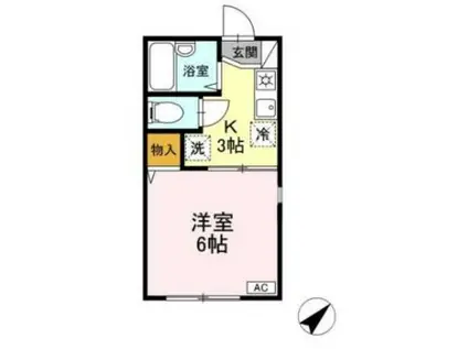 ハイムおもだか(1K/1階)の間取り写真