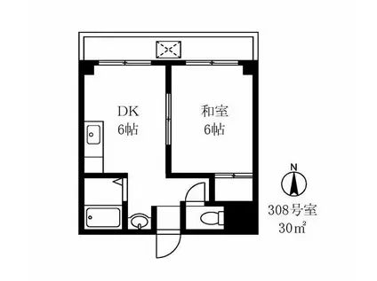 花こう第1ビル(1DK/3階)の間取り写真