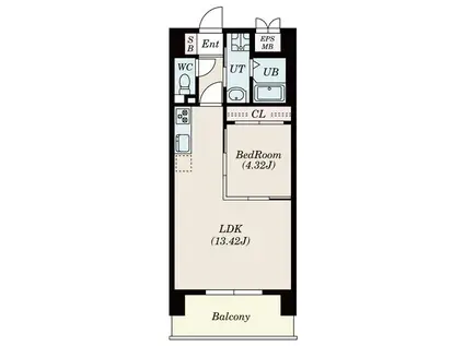 PRIMAL千種LUNO(1LDK/4階)の間取り写真