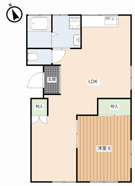 エクセルメゾン楢2(1LDK/2階)の間取り写真
