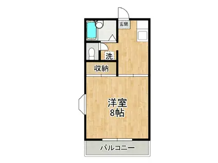 カトレアコーポ1(1K/2階)の間取り写真