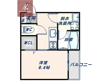 ナガモリ鶴橋ビル(1K/2階)の間取り写真