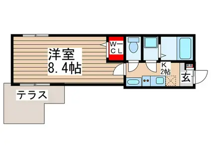 HILL´S三郷(1K/1階)の間取り写真