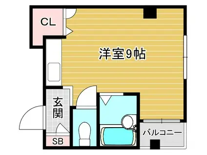 メゾン北巽(ワンルーム/2階)の間取り写真