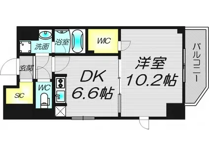 アーデン西天満(1DK/5階)の間取り写真