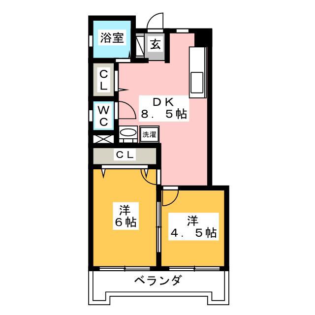 加藤ビル(2DK/1階)の間取り写真
