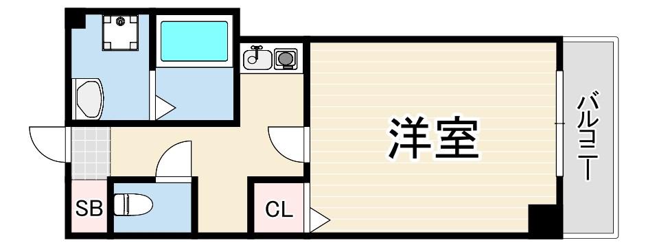 瑠璃甲東園(1K/2階)の間取り写真