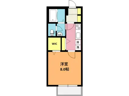 レジェンドS(1K/2階)の間取り写真