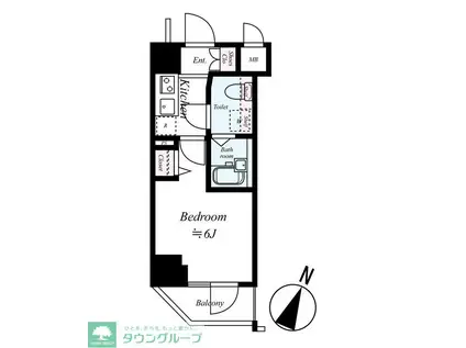 ハーモニーレジデンス池袋003(1K/5階)の間取り写真