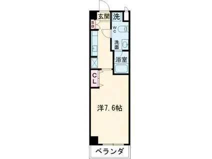 エイムオーエス島崎町マンション(1K/2階)の間取り写真