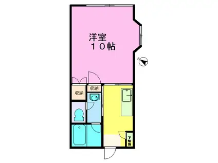 GREENHILL(1K/3階)の間取り写真