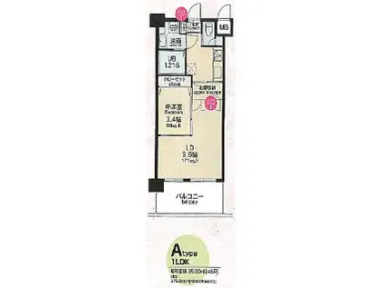 CLUB ORIENT BLD. NO.82 EMPRESS(1LDK/7階)の間取り写真