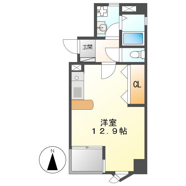 アーバンポイント新栄(ワンルーム/2階)の間取り写真