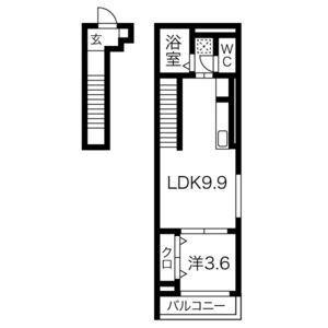 リベルテ逆瀬川(1LDK/2階)の間取り写真