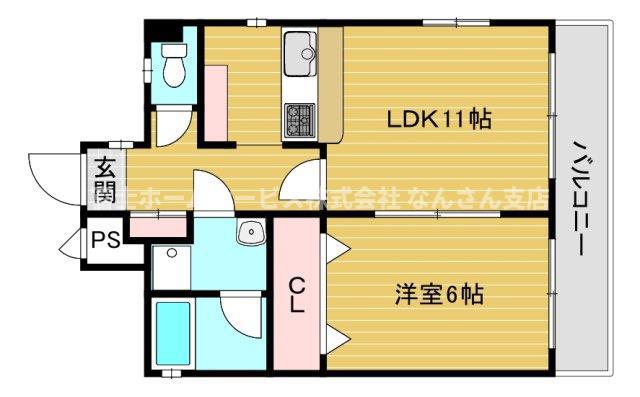 マックプレジデンス戎(1LDK/5階)の間取り写真