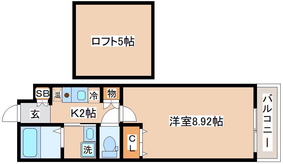 CASA大塚(1K/1階)の間取り写真