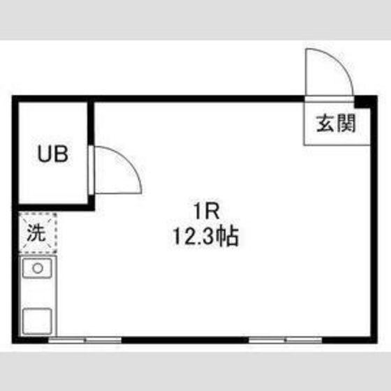 COLLINS(ワンルーム/3階)の間取り写真