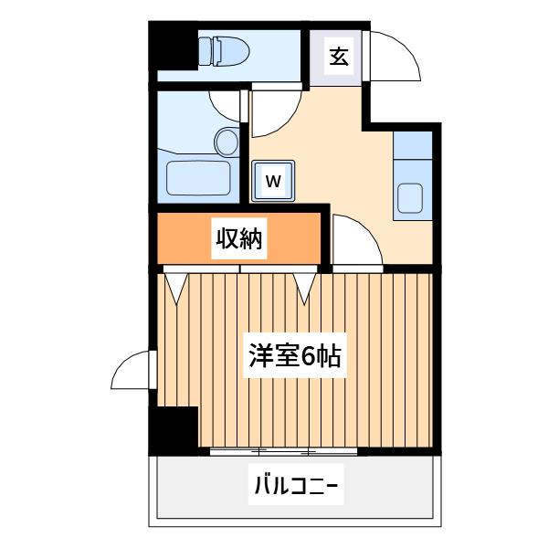 ブルーベイオーティー2(1K/3階)の間取り写真